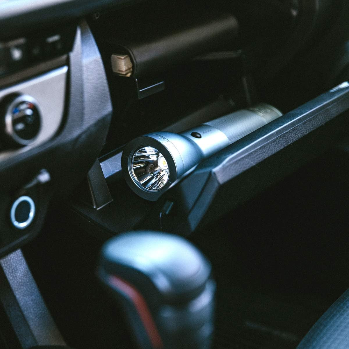 Bolt Flashlight - Rechargeable Lithium Flashlight with Car Jump Starter and Phone Charger - LED Flashlight, USB Port to Charger Devices, Portable Car Charger - Silver (801105688)